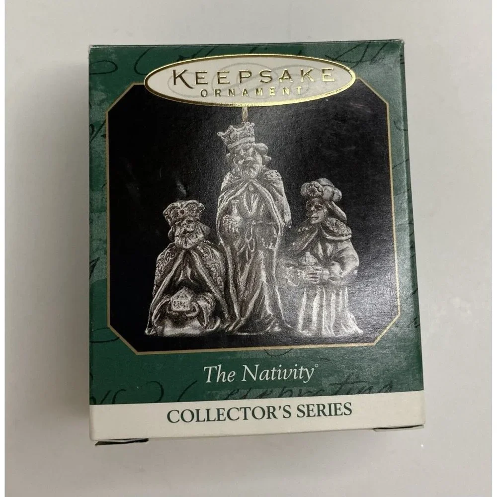 Vintage 1999 Hallmark Keepsake Miniature Ornament The‎ Nativity Pewter